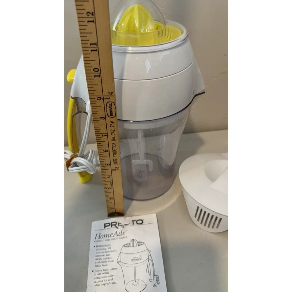 Presto HomeAde Electric Lemonade Maker Model 02621 Manual and Accessories No Box